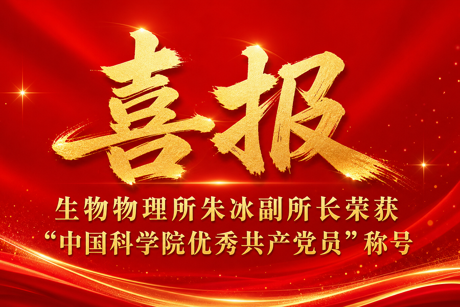 喜报：生物物理所朱冰副所长荣获“中国科学院优秀共产党员”称号